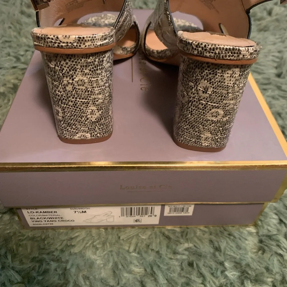 7.5 LOUIS ET CIE KAMBER crocodile sandals practically new! - Picture 2 of 5